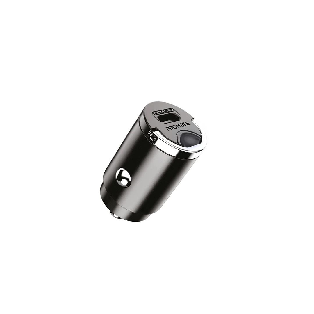 Promate Bullet-PD20 World's Smallest Car Charger with 20W Power Delivery - Black in Qatar Promate Bullet-PD20 World's Smallest Car Charger with 20W Power Delivery - Black in Qatar